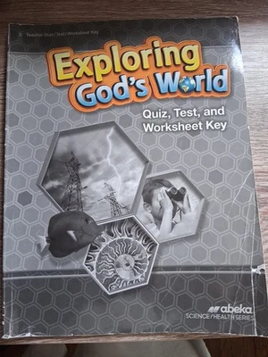 Abeka Exploring God's World Teacher Quiz Test Worksheet Key, Grade 3 Homeschool - Image 1 of 4