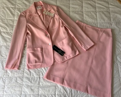 Conjunto de Traje Falda James Kenrob De Colección Deadstock Rosa Nuevo con Etiquetas Talla 12 Top 10 Falda Foto 1 de 4