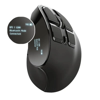 Schnurlose Mouse Trust Voxx Ergonomisch Vertikal Bluetooth Aufladbar Schwarz - Bild 1 von 4