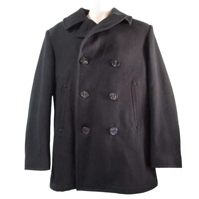 DSCP Quarterdeck Collection Mens Navy Peacoat 38R Wool Blend Double Breasted - Image 1 of 4