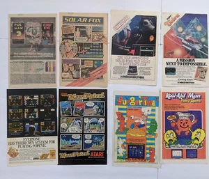 VINTAGE INTELLIVISION ATARI VIDEO GAME Ad Lot PAC MAN KOOL AID BURGERTIME POPEYE - Picture 1 of 4