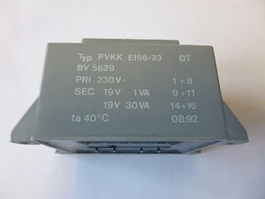 Netztransformator PVKK EI66 /23 BV5629 230V / Sec 19V 1VA / 30 VA Print Trafo - Picture 1 of 1