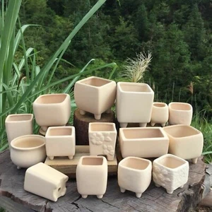4/5/6x Small Patio Pottery Clay Pots Succulent Cactus Planters Draining Hole AUS - Picture 1 of 52