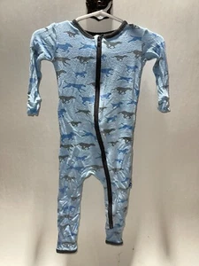 Kickee Hose 9-12 Monate Schlafanzug Pyjama Laufen Hunde blau durchgehender Reißverschluss - Bild 1 von 3