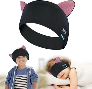Kids Bluetooth Headband Headphones Sleep Mask Wireless Earphones Built in Thin - Picture 1 of 7