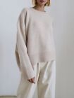 Winter Sweater Women Oversized Solid Pullover Round Neck Loose Casual Sweatshirt