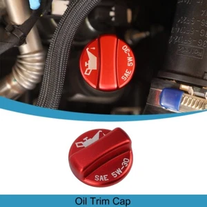 Red Aluminum Alloy Oil Trim Cap Cover for Ford Bronco/Bronco Sport 2021-2023 - Picture 1 of 14
