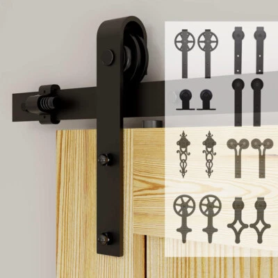 4-20FT Sliding Barn Door Hardware Closet Track Kit for Single/Double/Bypass Door - Image 1 of 4