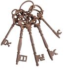 Esschert Design Keychain Large 5 Key Decorative Cast Iron Decorative Brown  