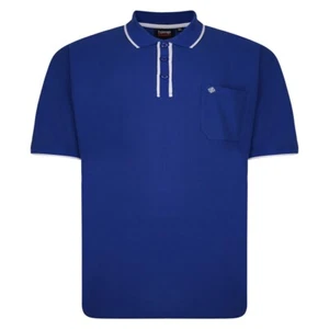ESPIONAGE P174 TIPPED POLO SHIRT IN ROYAL FOR BIG MEN 2XL3XL4XL5XL6XL7XL8XL