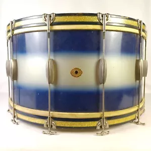 Slingerland 14x28" blau/silber Duco Bassdrum 3-lagig afrikanisches Mahagoni Radio King40s - Bild 1 von 10