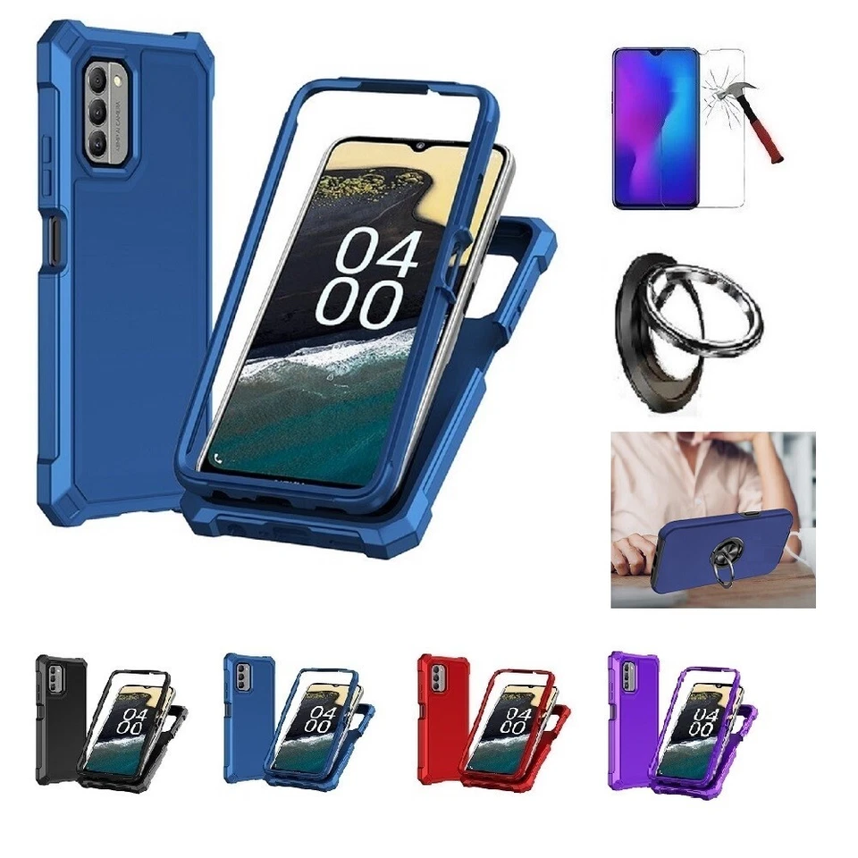 Phone Case for Nokia G310 5G , Full Body TPU Cover Case + Ring/ Tempered Glass - Image 1 of 1