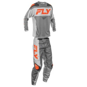 FLY Racing 2025 F-16 Offroad Motocross Jersey Pant Combo Grey/Orange - Picture 1 of 8