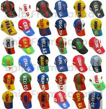 High Quality Country Baseball 3D Hat Cap with Flag - Embroidered - Adjustable