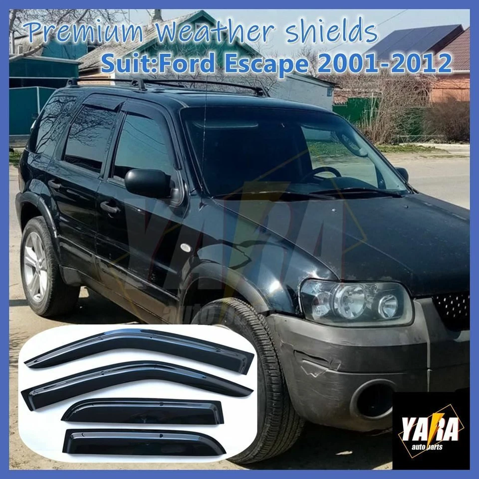 Weather shields Weathershields Window Visors for Ford Escape 2001-2012 tinted - image 1 of 4