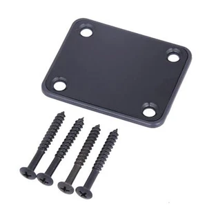 Electric & Cigar Box & Jazz Bass Guitar Neck Plate with 4 Mounting Screws A - Picture 1 of 21