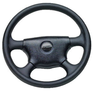 13-1/2 Inch Diameter Black Plastic 4 Spoke Steering Wheel for Boats