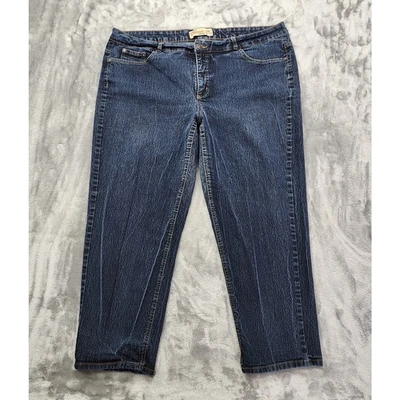 JMS Jeans Womens 24W SHORT Blue Dark Wash Stretch Classic Denim Straight Leg - Image 1 of 4