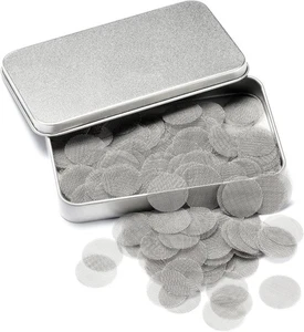 200 piezas pantallas de tubería de acero inoxidable de 1 pulgada pantalla de tubería de 1 pulgada con caja de almacenamiento - Imagen 1 de 6