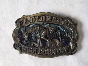 1983 The Great American Buckle Co Colorado High County Panning For Gold Cowboy - Picture 1 of 6