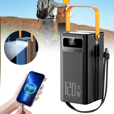 70000mAh 120W Power Bank External Battery Backup Charger Fast Charging Portable - Image 1 of 4