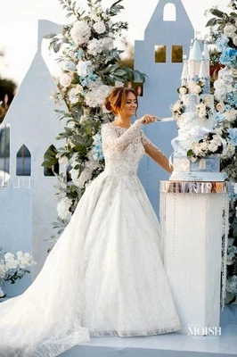 Bridal Lace Long Sleeve Wedding Gown - Image 1 of 4