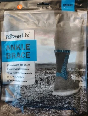 PowerLix Ankle Brace Large Unisex 1 Pair Compression Support Sleeve Brand New - Image 1 of 2