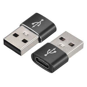 Adapter USB C żeński na męski USB, konwerter typu C na USB czarny, 2 szt.