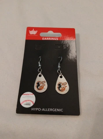 Baltimore Orioles Dangle Style Tear Drop Earrings MLB Licensed Baseball Jewelry Cover