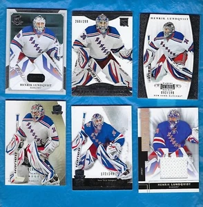 LOTE DE 6 TARJETAS HENRIK LUNDQVIST 2009-10 THE CUP 2010-11 CUP + PANINI DOMINION #/# - Imagen 1 de 2
