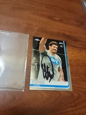 JUAN ESPINO On Card Autographed 2019 ROOKIE TOPPS UFC  #88 RC Sleeved Mint  - Image 1 of 4