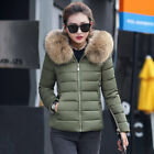 Slim Winter Padded Eco-Fur Trim Hoodie Jacket