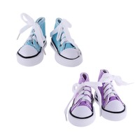 Paar runde Zehe flache Knöchelriemen Schuhe für 1//4 BJD Puppen hell lila