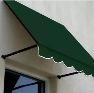 Awntech Window/Entry Awning 4-3/8'W x 2-9/16'H x 2'D Forest Green - Picture 1 of 8