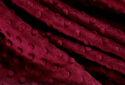 BORGOÑA MINKY CUDDLE HOYUELO PUNTO FELPA TEJIDO COSER EDREDÓN TELA ARTESANAL POR Y PRECORTADOS Foto 1 de 4