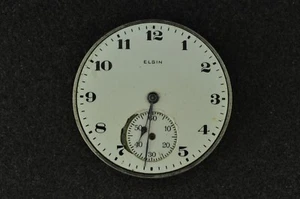 VINTAGE 12 SIZE GRADE 303 ELGIN O.F. POCKET WATCH MOVEMENT - NOT RUNNING - Picture 1 of 2