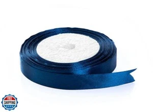 Solid Color Satin Fabric Ribbon for Craft, Gift Wrapping, Hair Bow, Wedding D - Picture 1 of 2