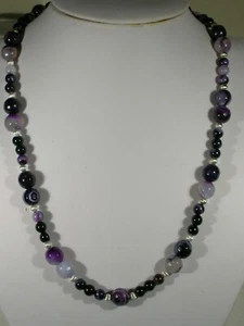 20" Agate Bead Necklace - Picture 1 of 2