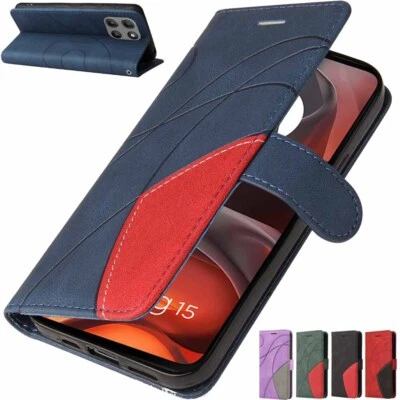 For Motorola Moto G35 G55 G75 G85 G15 G05 Wallet Card Holder Leather Case Cover - Image 1 of 4