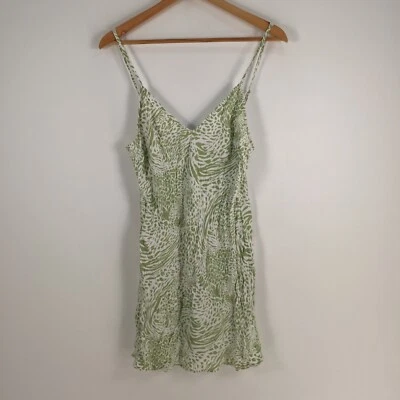 Vestido mujer Insight talla L aus 12 mini verde geométrico sin mangas 031603 Foto 1 de 4