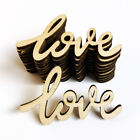 50 pcs Wooden DIY Crafts Charms Decorative Unfinished Wood Discs Love Party Sign