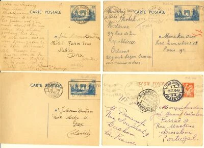 NETHERLANDS 1940 WW II -6 x COVER/CARD JEWISH FAMILY ESCAPE VIA PARIS - LISSABON - Image 1 of 4