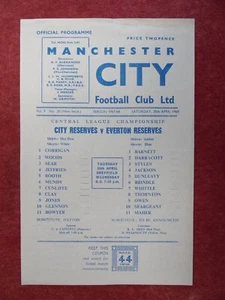 MANCHESTER CITY v EVERTON | 1967/1968 | RESERVES | 20 APR 1968 | UK FREEPOST - Picture 1 of 2