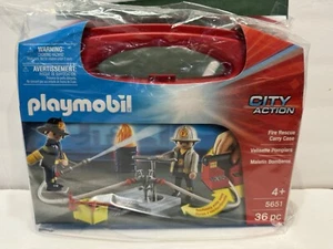 Playmobil City Action Fire Rescue w/ Carry Case Functioning Water Pump # 5651 P1 - Picture 1 of 2