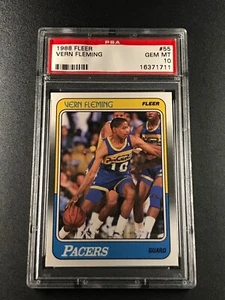 VERN FLEMING 1988 FLEER #55 PSA 10 INDIANA PACERS NBA (SET BREAK) - Picture 1 of 4