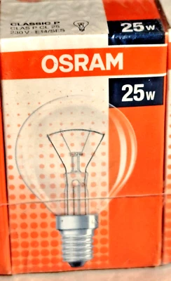 OSRAM Glühlampe Classic P CL Klar 25W 230V E14 (Einzelverkauf möglich)  11 x neu - Bild 1 von 4