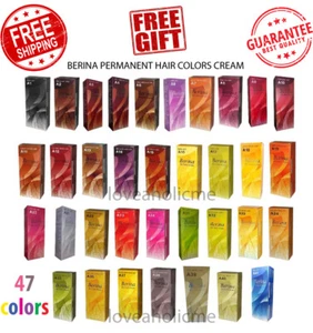 Berina A1-A47 Permanent Hair Color Cream Hair Style Dye Professional 47 colors - Picture 1 of 51