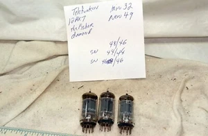 3x Telefunken The Fisher 12AX7 Tubes Tested Strong TV-7/U Smooth Plates - Picture 1 of 10