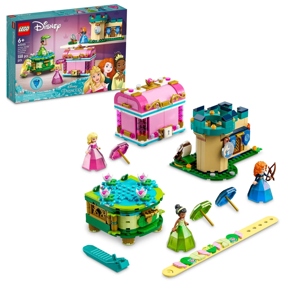 LEGO Disney Princess: Aurora Merida and Tiana's Enchanted Creations (43203)