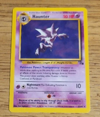 Pokémon Haunter 21/62 - 1995, 96, 98. 99.WotC Fossil Set Holo Rare. Has 🌟 STAR  - Image 1 of 4